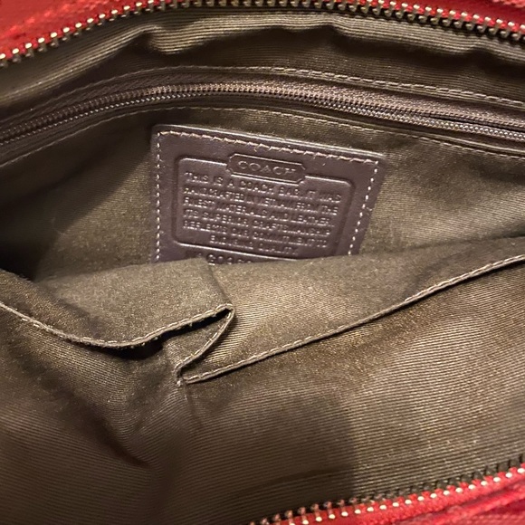 Coach Red Canvas Purse - Picture 3 of 9